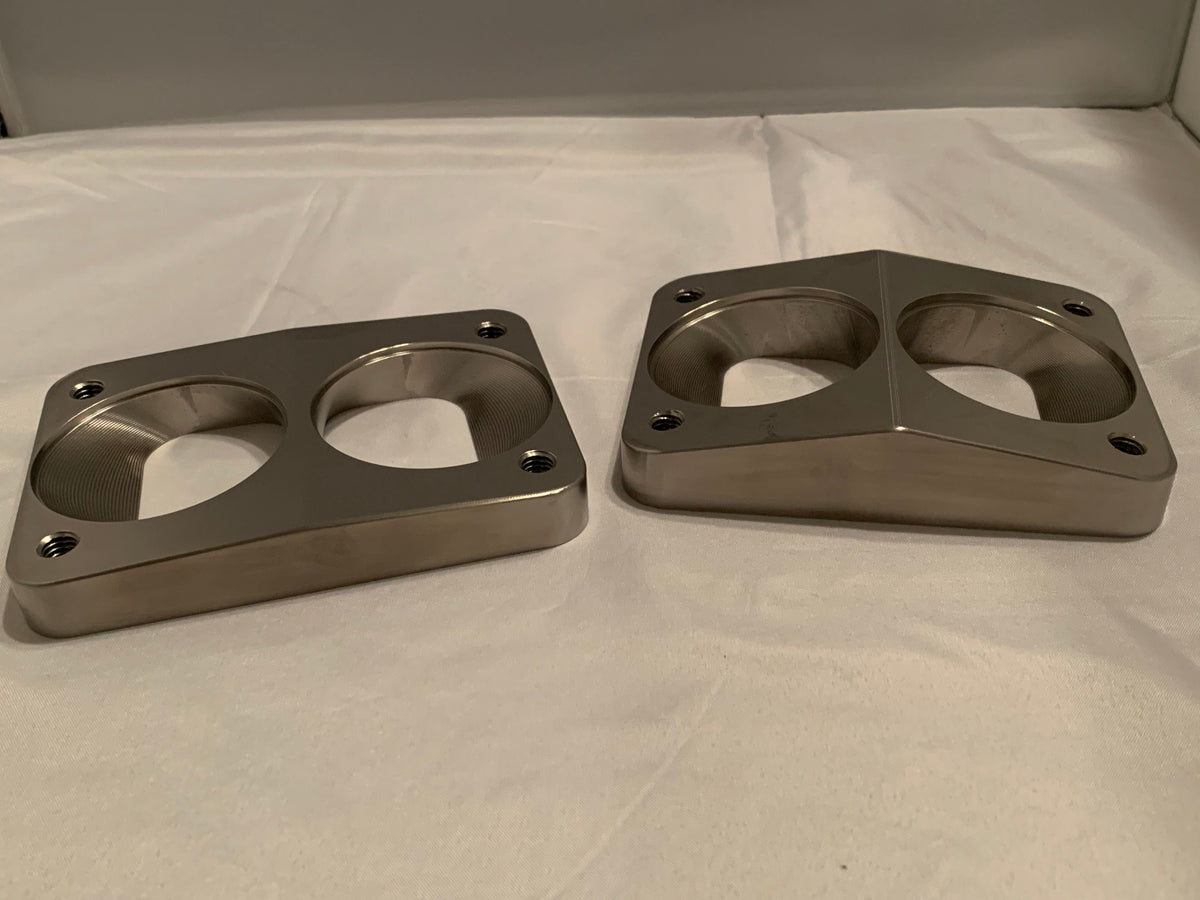 T6 Billet Flange to Dual Tube