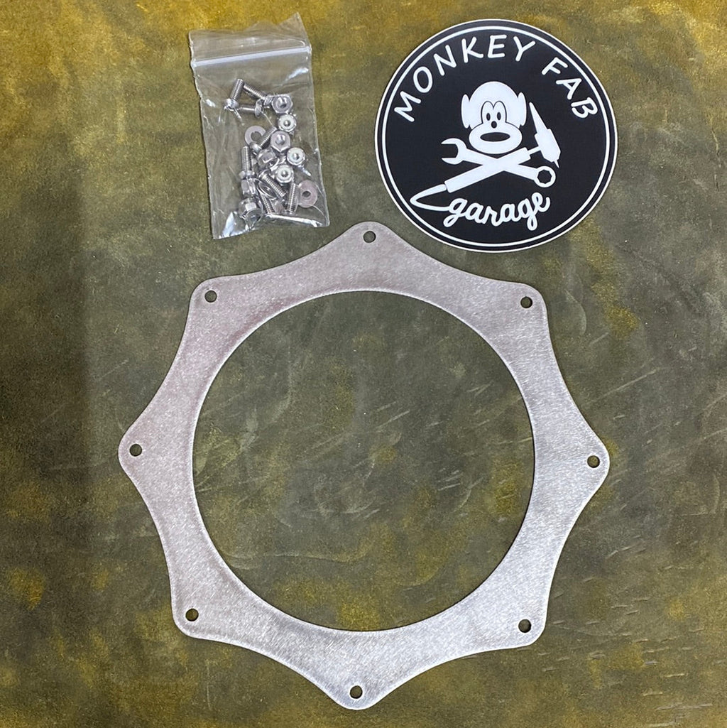 Matte finish 8 point stainless steel exhaust ring