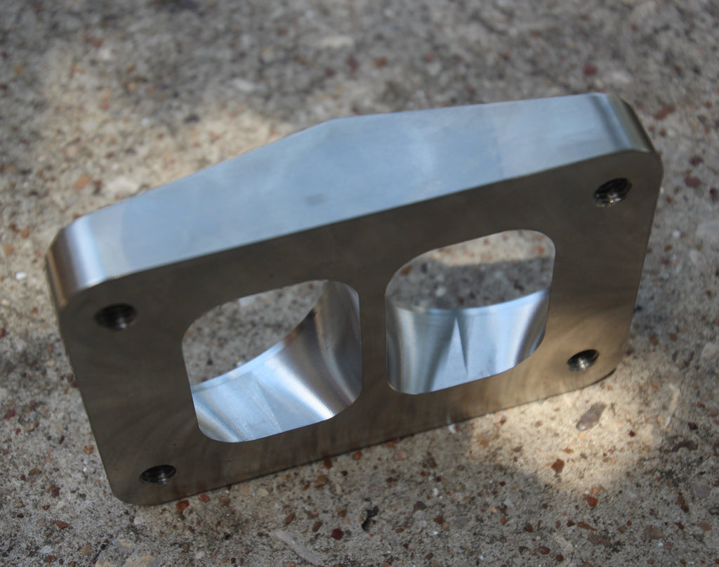 T6 Billet Flange to Dual Tube