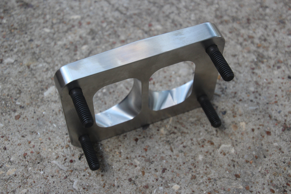 T6 Billet Flange to Dual Tube