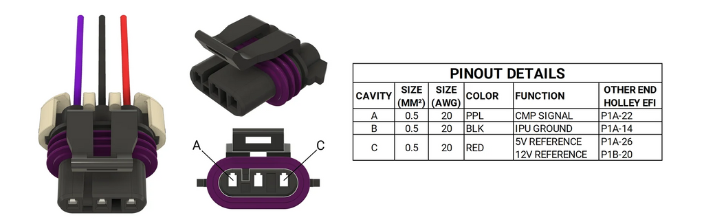GM, Holley Cam/Crank 24X Cam58x sensor connector