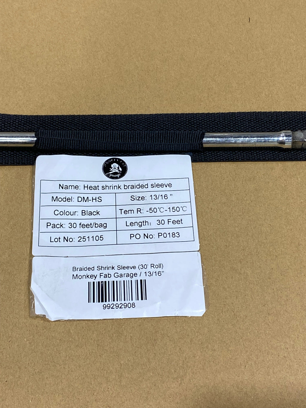 Braided Shrink Sleeve (30' Roll)