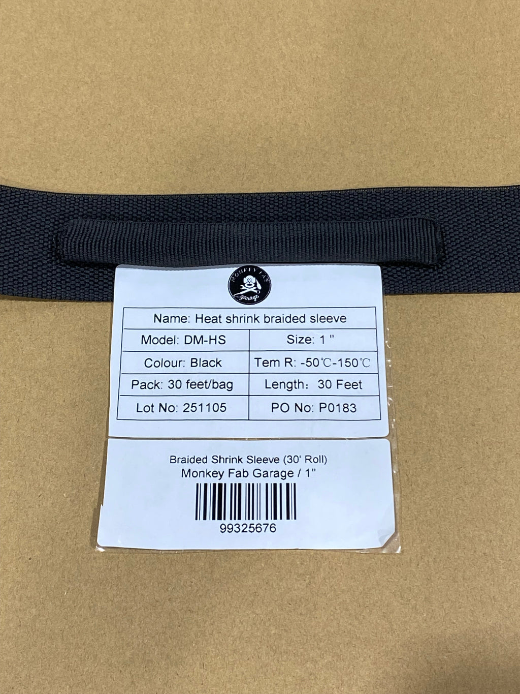 Braided Shrink Sleeve (30' Roll)