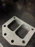 T6 Borg Warner style Divided 1/2" Stainless Steel Flange with Support tab