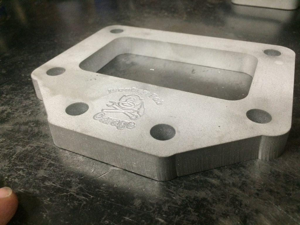 T6 Garrett style Undivided 1/2" Stainless Steel Flange with Support tab