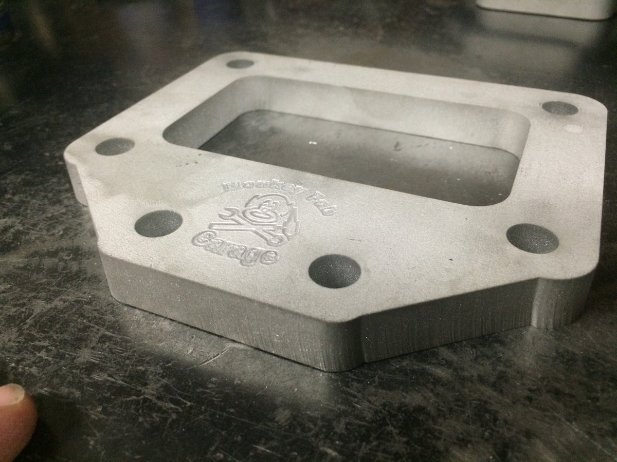 T6 Garrett style Undivided 1/2" Stainless Steel Flange with Support tab