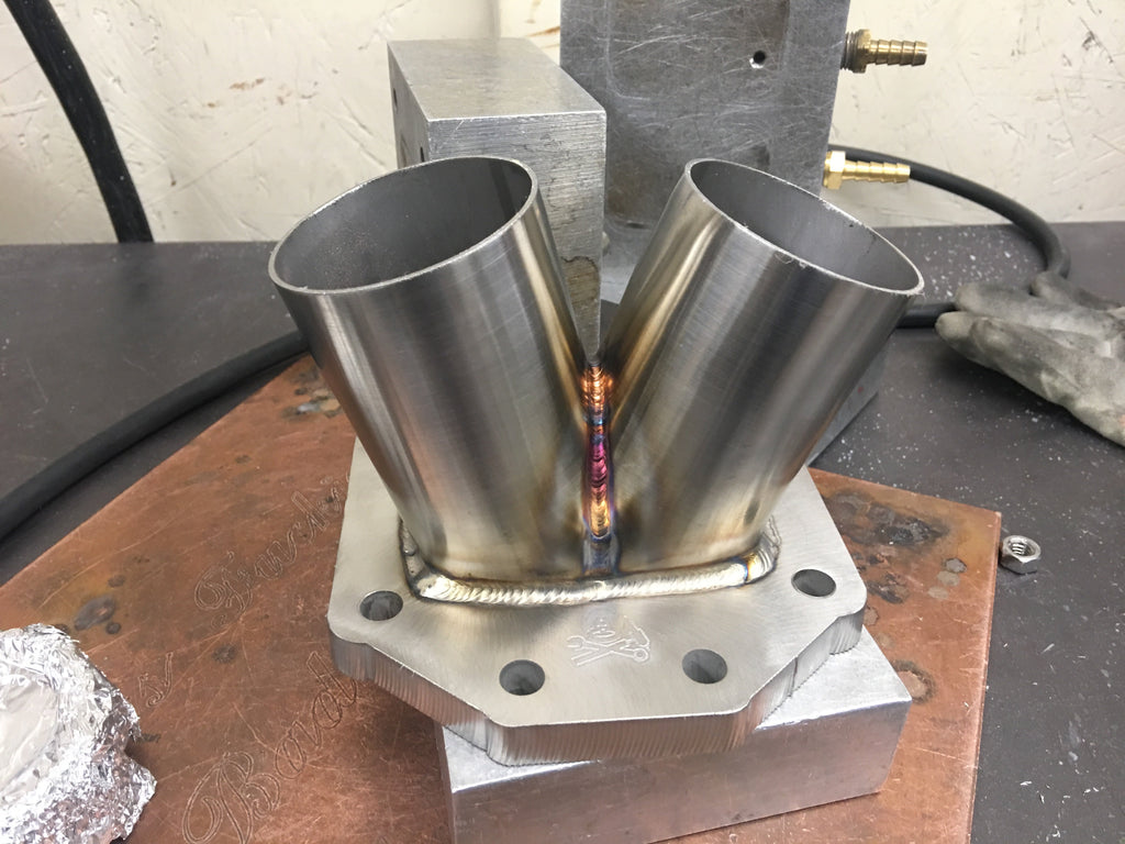 T6 stainless steel open collector 2.5" runners