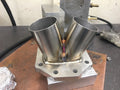 T6 stainless steel open collector 2.5" runners