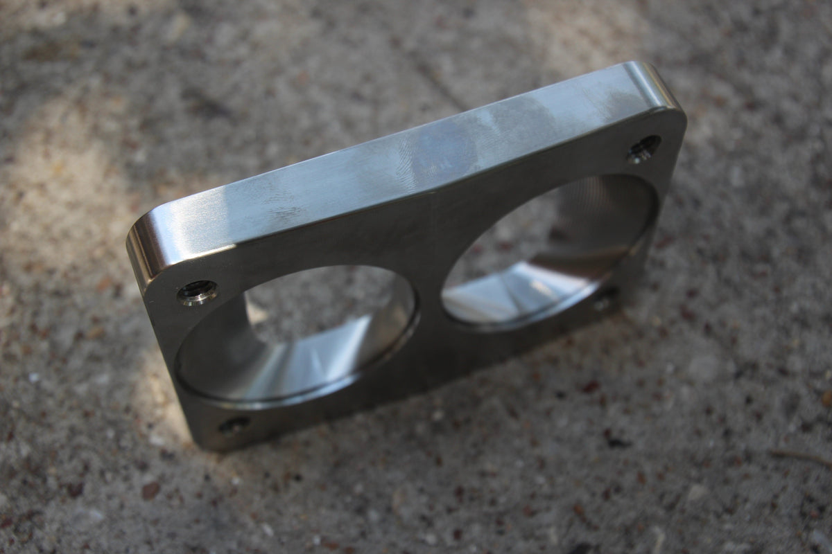 T6 Billet Flange to Dual Tube