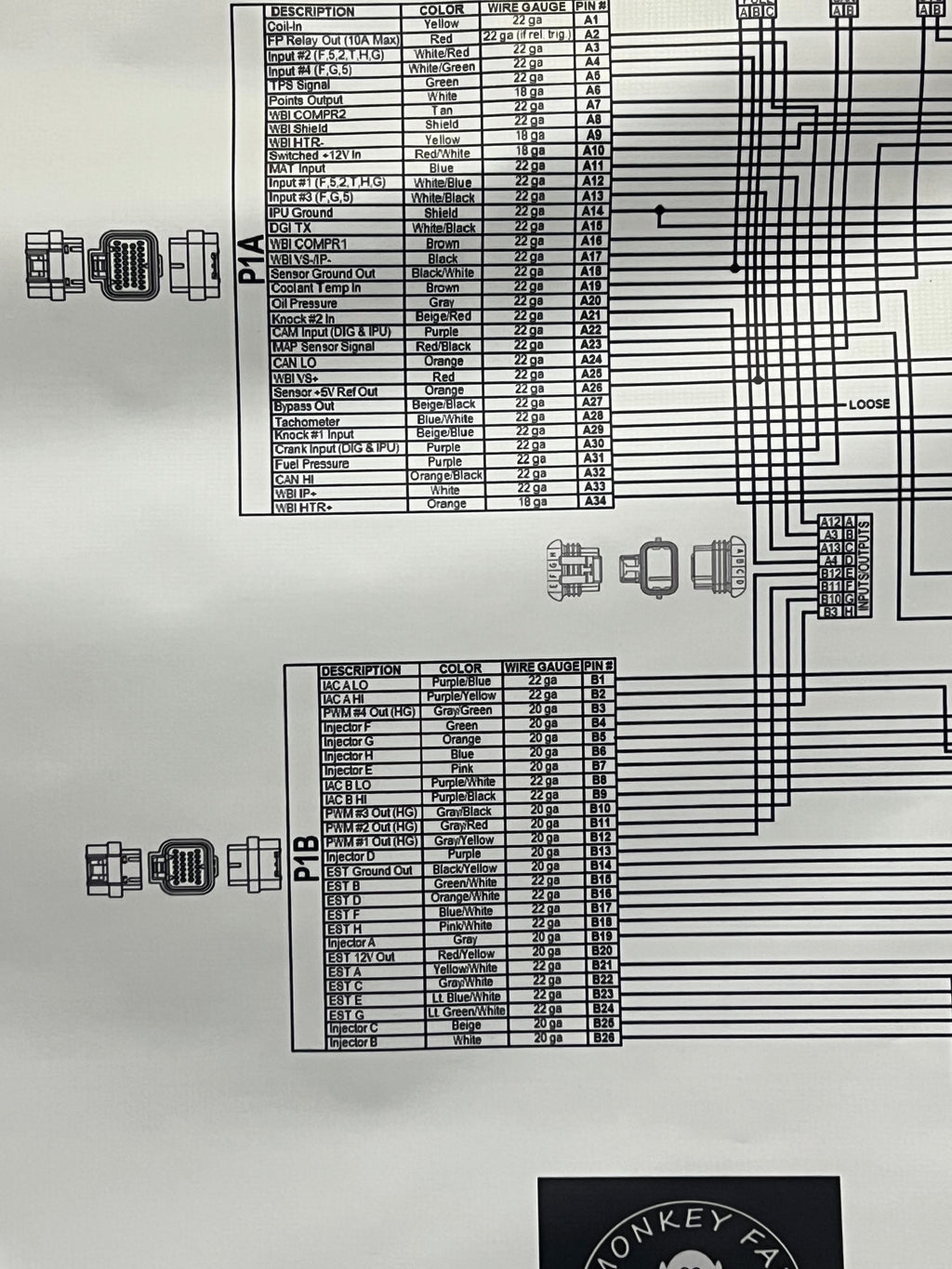 LS Holley Wiring Diagram Banner 3'x6'