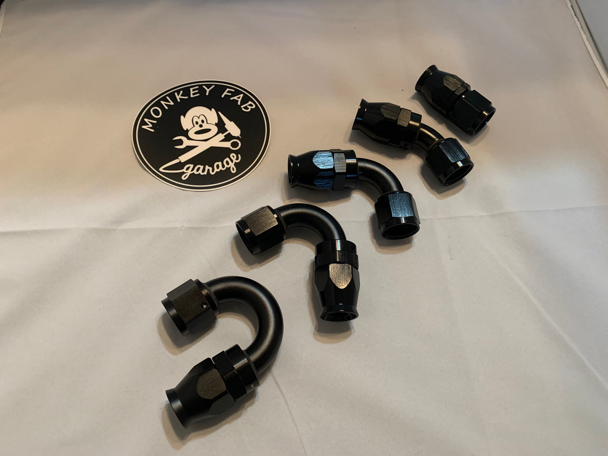 PTFE AN Hose Ends Fittings Black