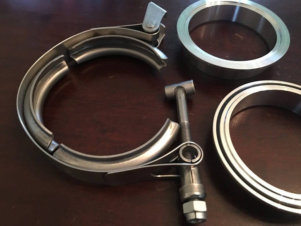V Band Assembly, Half and half SS & Aluminum, w/Clamp