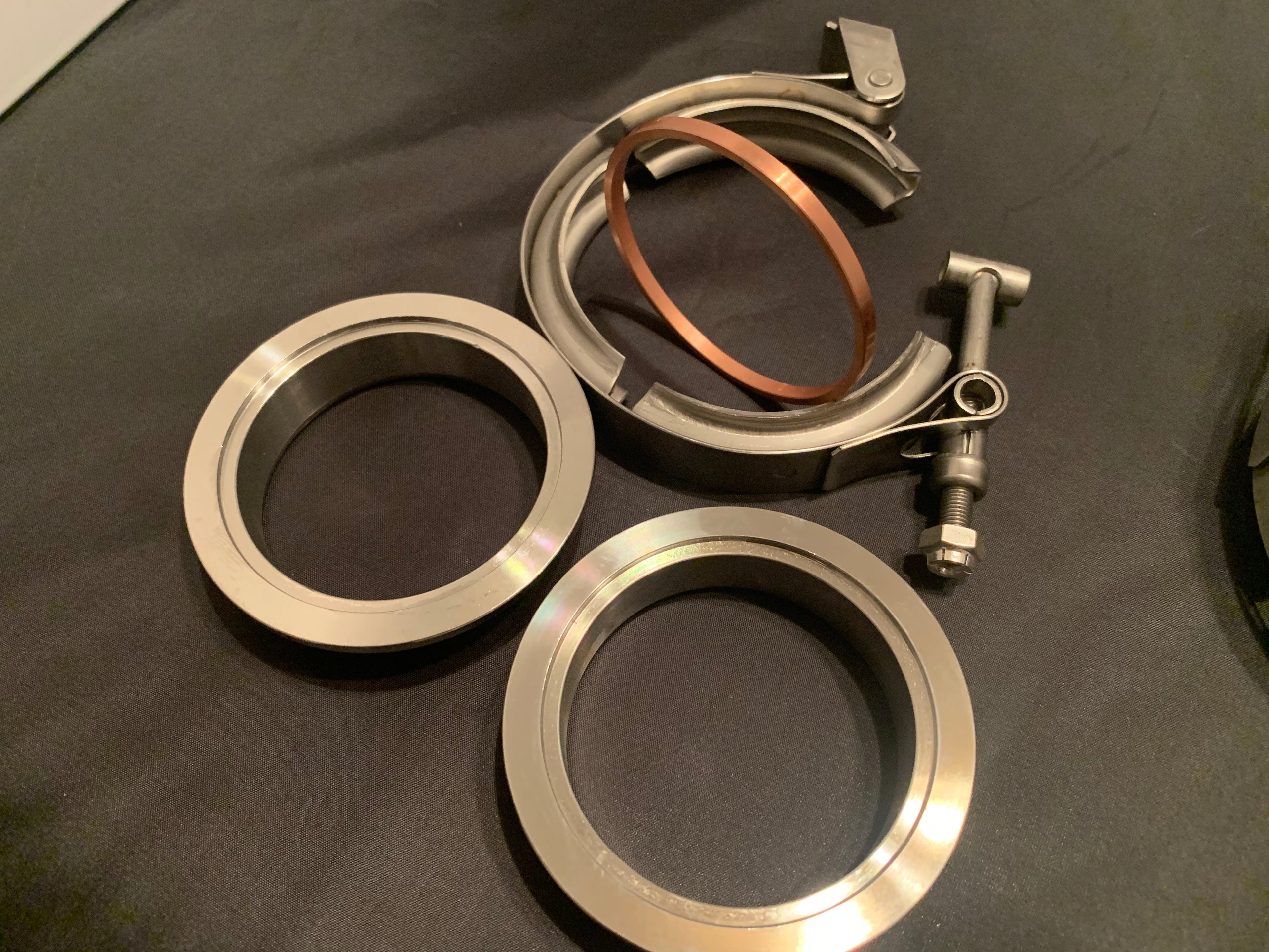 Copper gasket V Band Assembly, Stainless Steel, Quick disconnect Clamp