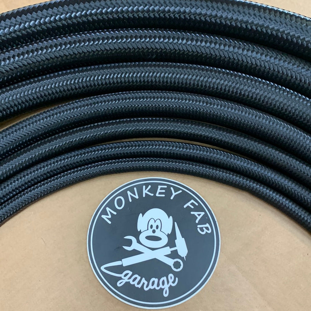AN Hose, Braided Steel Black Nylon (BULK ROLL)
