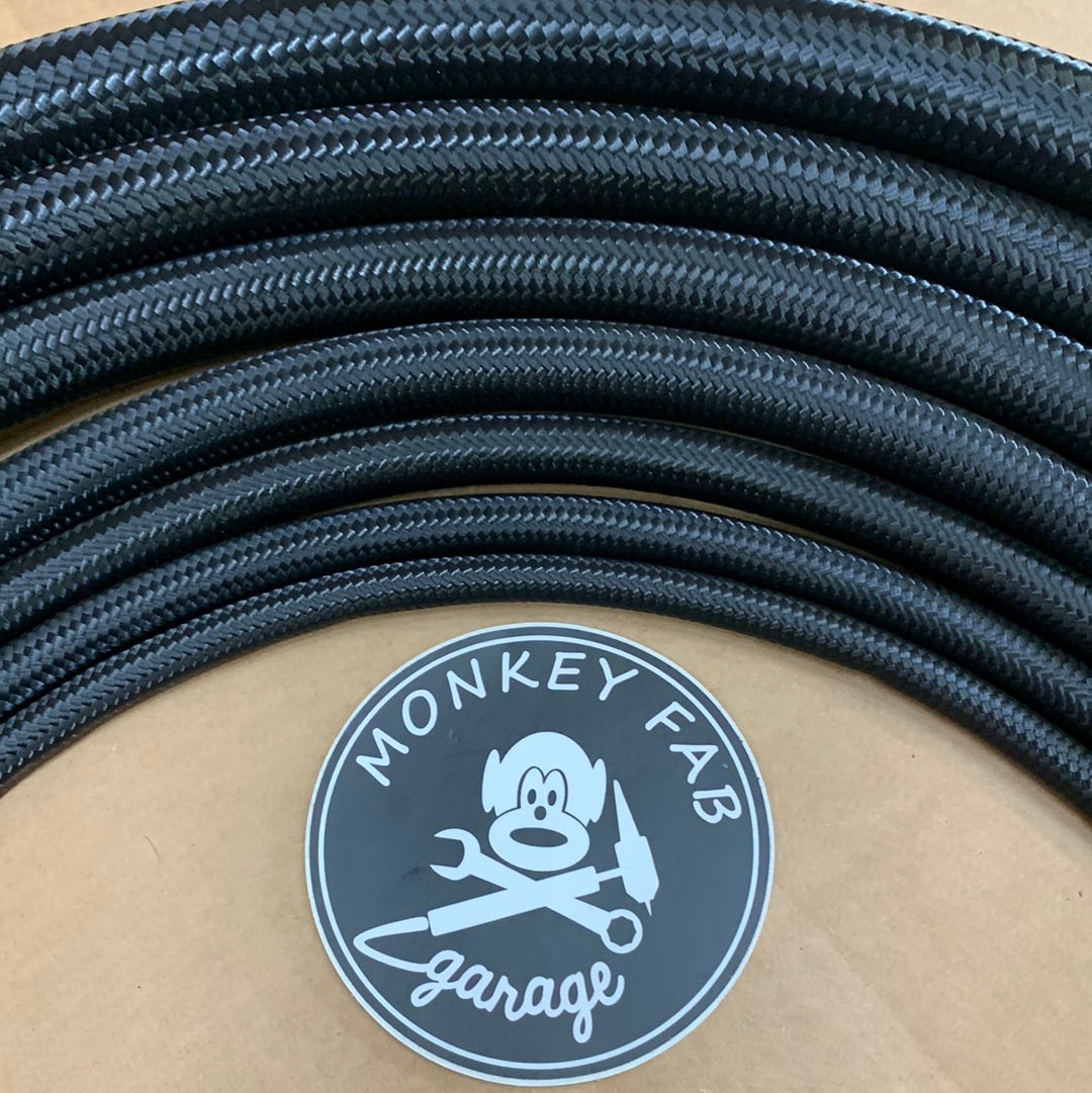 AN Hose, Braided Steel Black Nylon (BULK ROLL)
