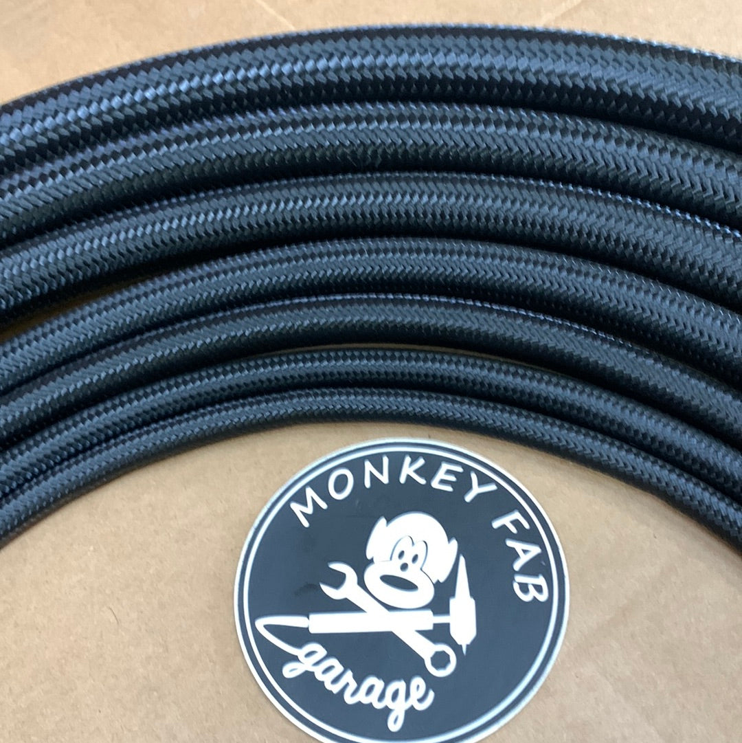 AN Hose, Braided Steel Black Nylon (BULK ROLL)
