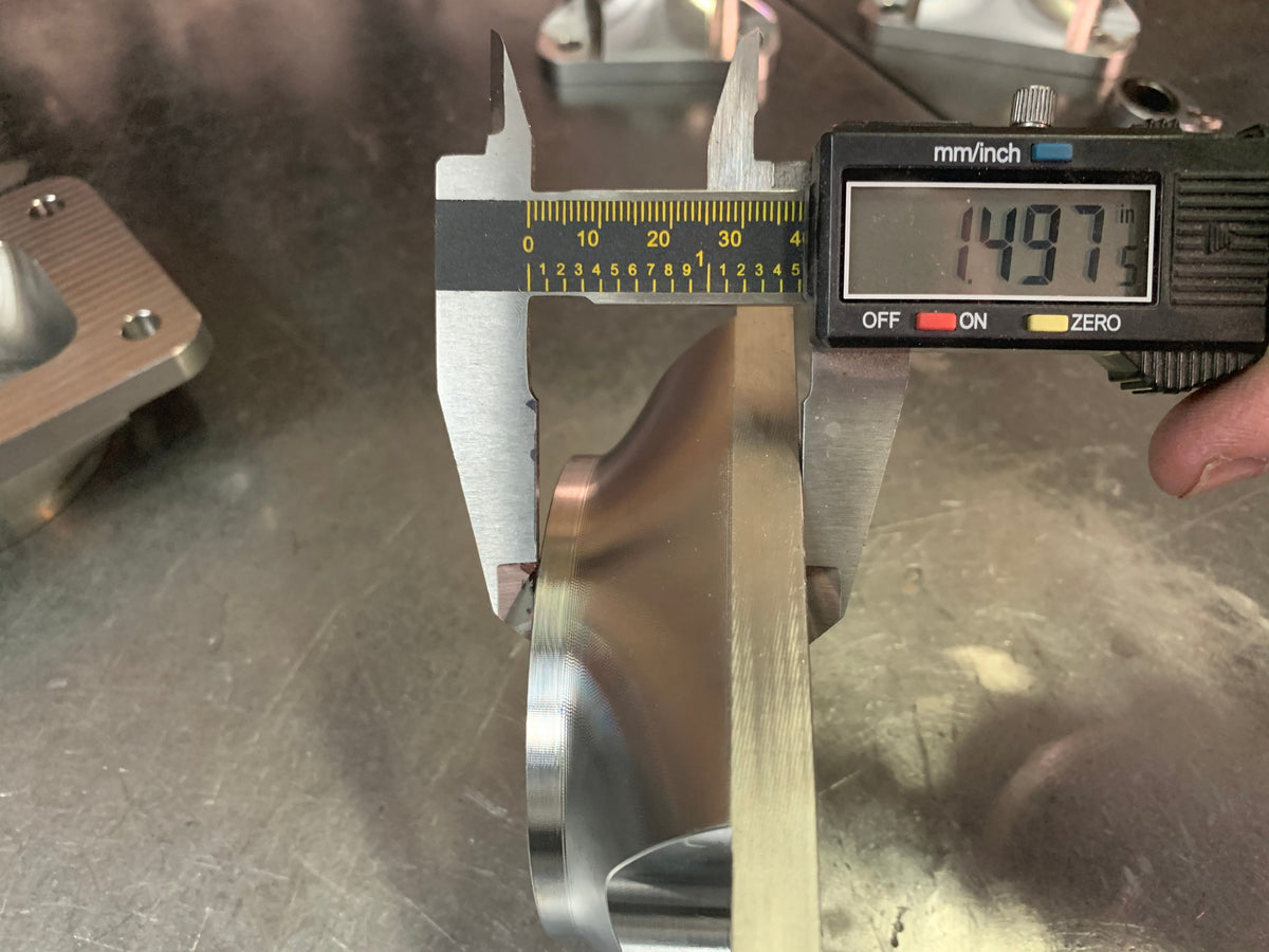 T6 to 3.00” tube billet turbo transition flange