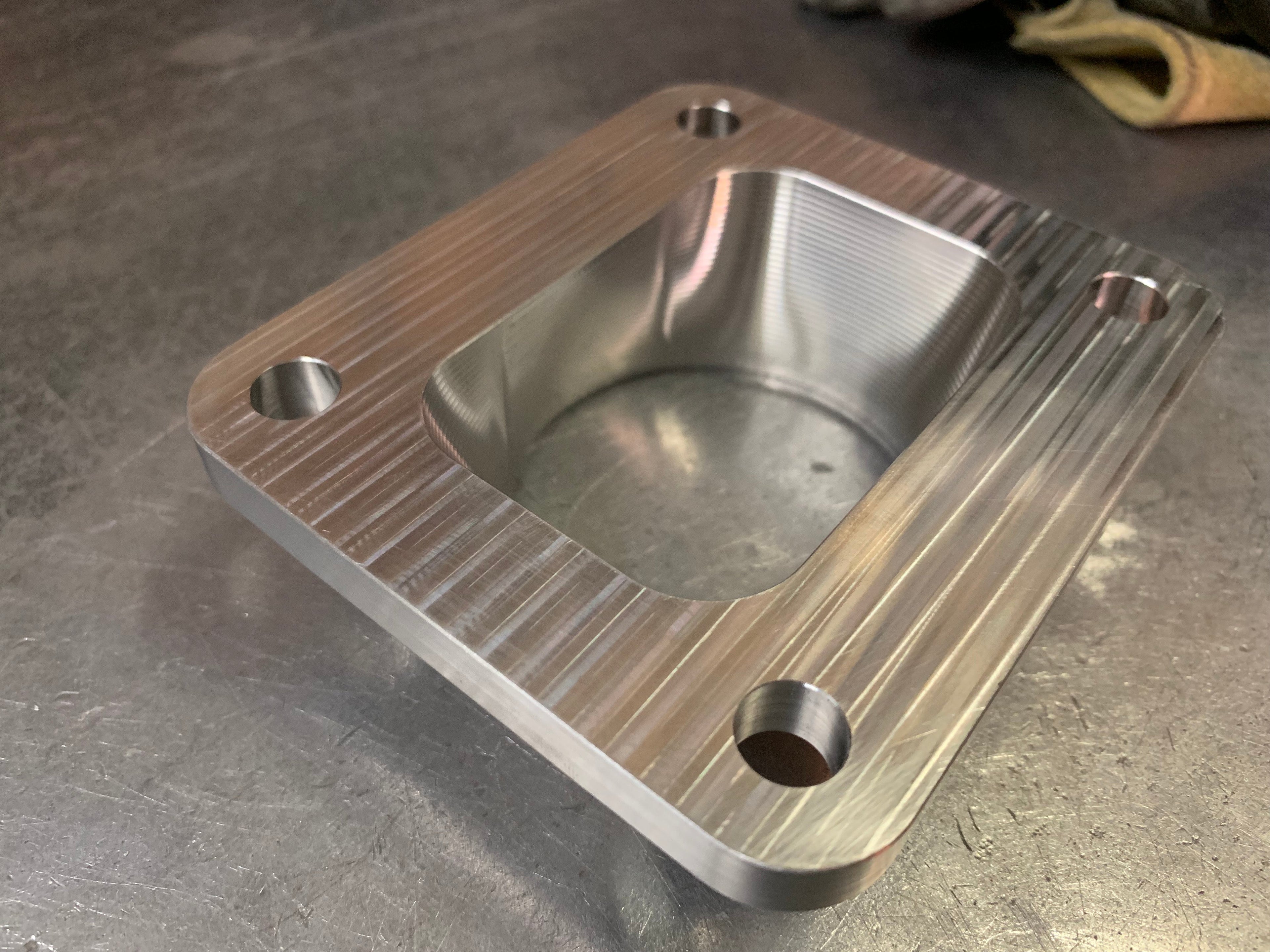 T4 Billet Stainless tube adapter.