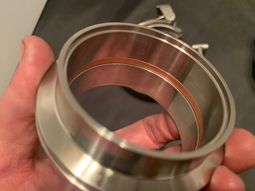 Copper gasket V Band Assembly, Stainless Steel, Quick disconnect Clamp