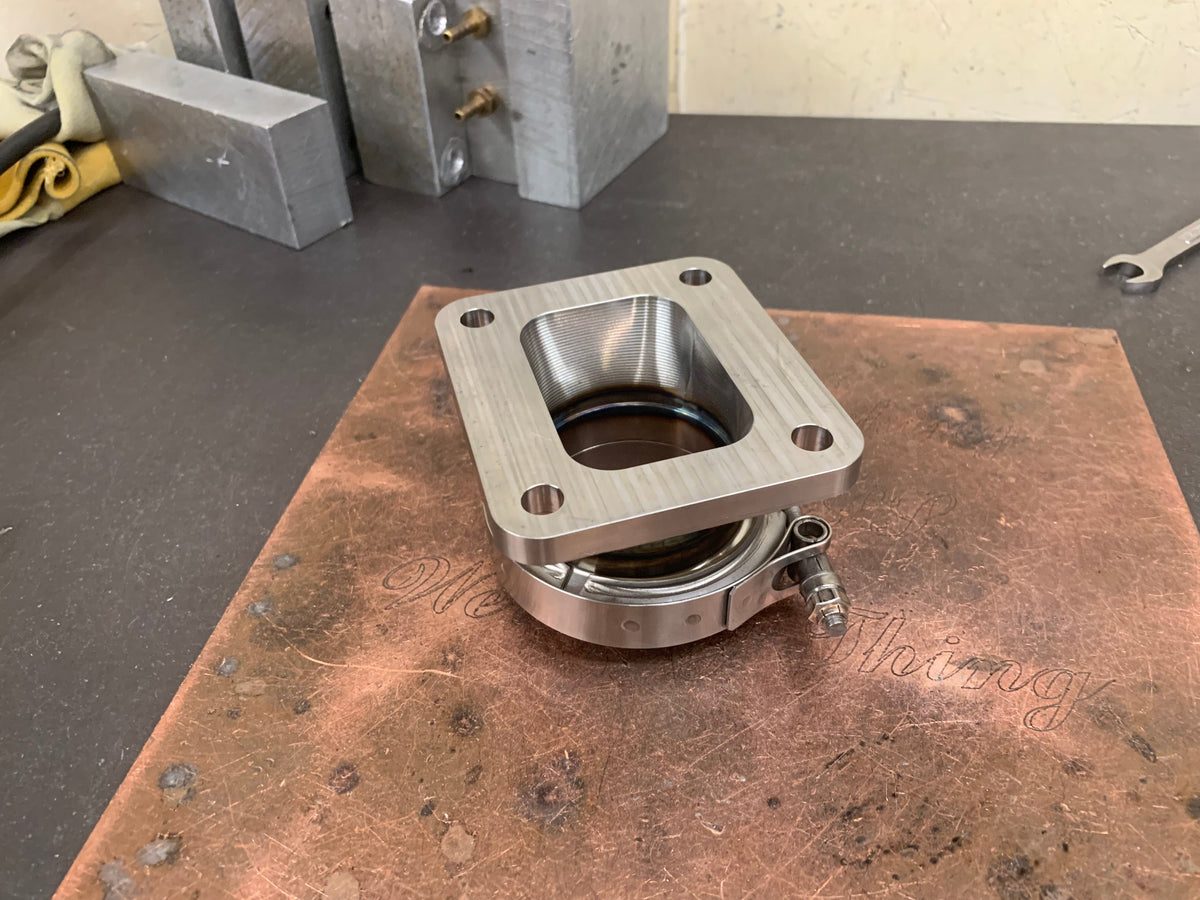 3.00” V-band with Billet T4 Adapter