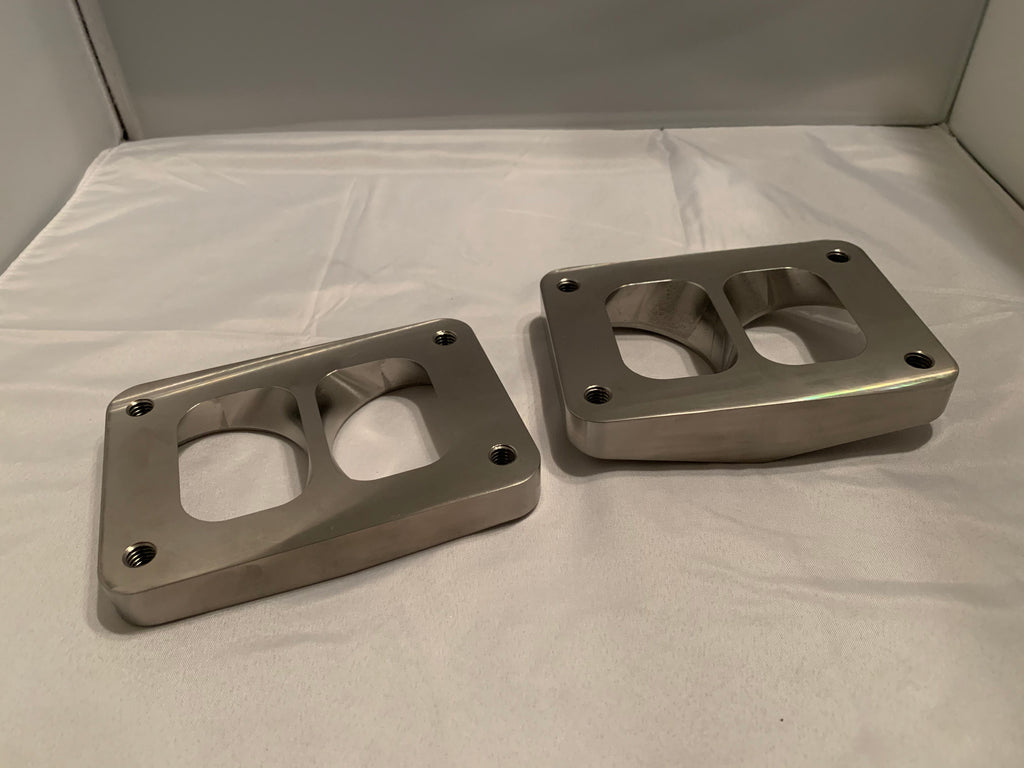 T6 Billet Flange to Dual Tube