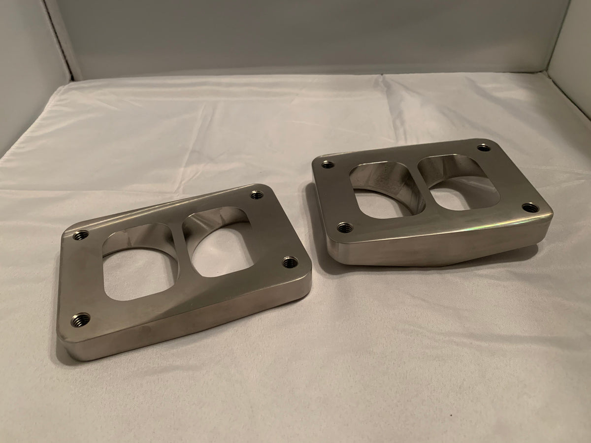 T6 Billet Flange to Dual Tube